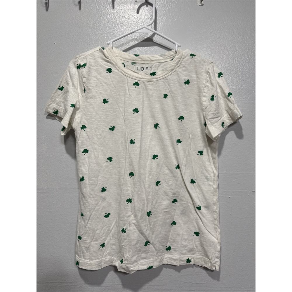 Lot of 3 Loft Shamrock Print Tee, Old Navy Everyday T-Shirt, Blue Top Womens S - Picture 2 of 8